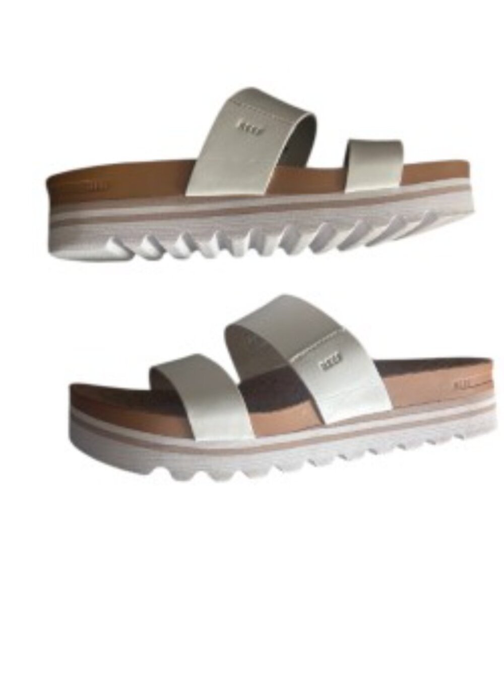 Reef White Cushion Vista Hi Platform Sandal 10